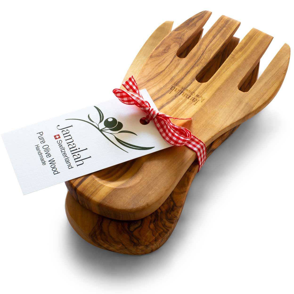 AVIGNON Salad Forks Set of 2 OLIVE WOOD HANDCRAFTED - Jamailah