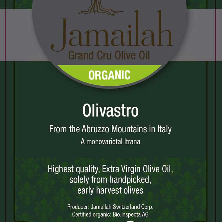 OLIVASTRO Extra Virgin Olive Oil Organic from Italy - Jamailah