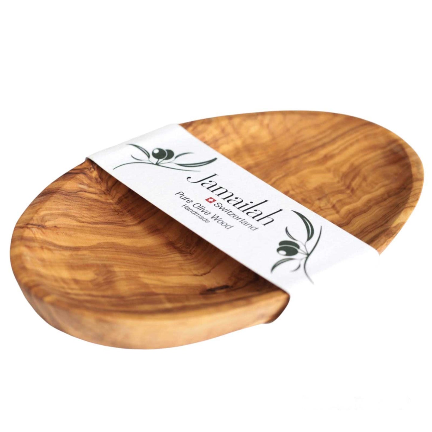 Oval bowl made from olive wood