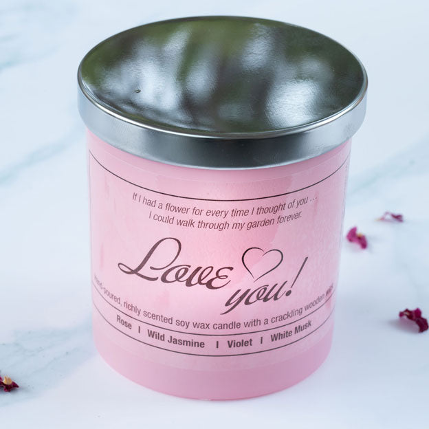 Hand-poured soy wax candle in jar