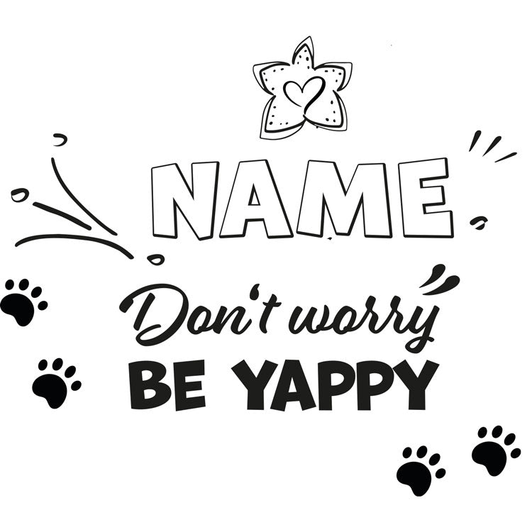 Dog engraving slogan