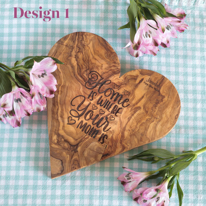 Heart Shaped board Mothersday olive wood