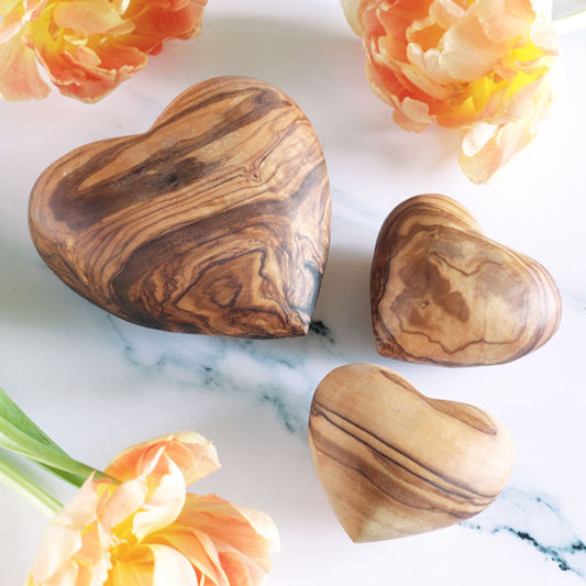 SIENA Heart Collection OLIVE WOOD HANDCRAFTED