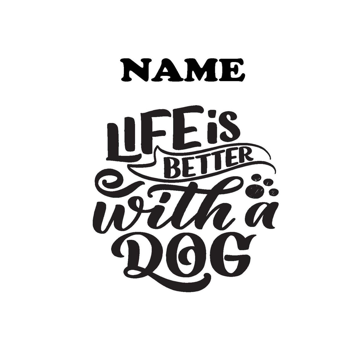 Dog engraving slogan