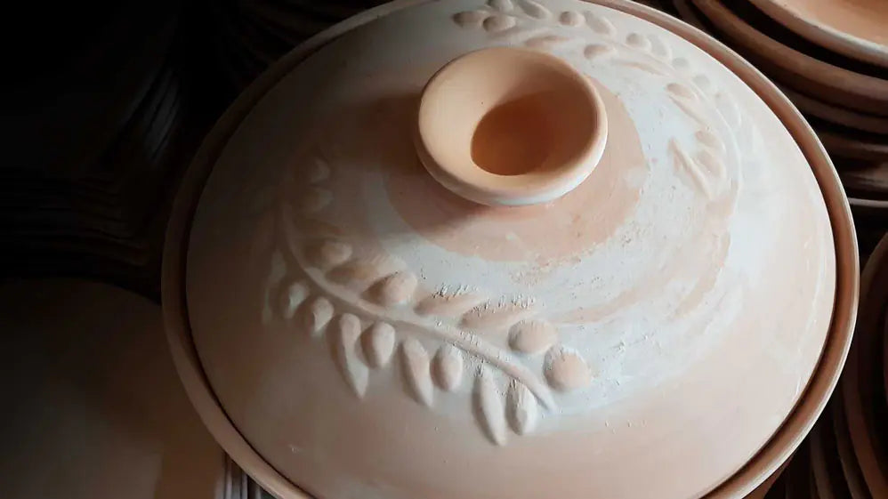 Mediterranean clay pottery tajine