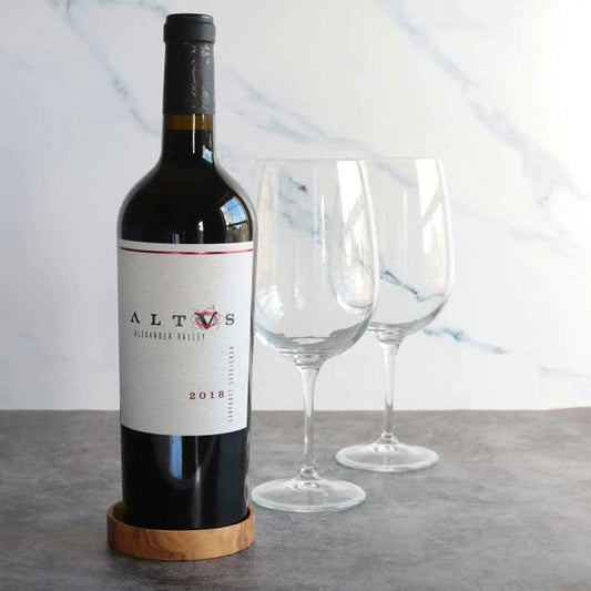 ANCONA Wine & Beer Coaster OLIVE WOOD HANDCRAFTED - Jamailah