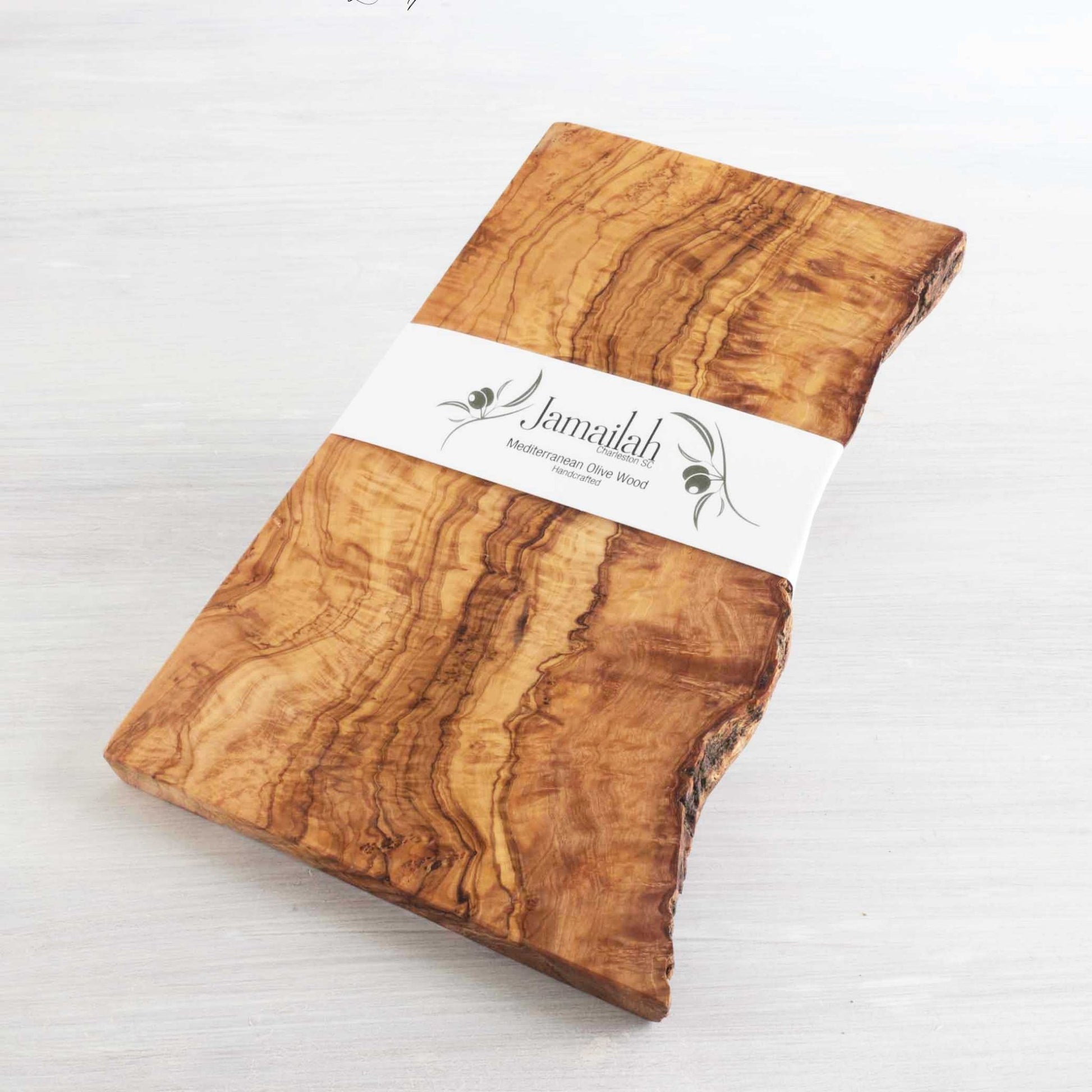 GENOVA Serving Board OLIVE WOOD HANDCRAFTED FREE ENGRAVING - Jamailah