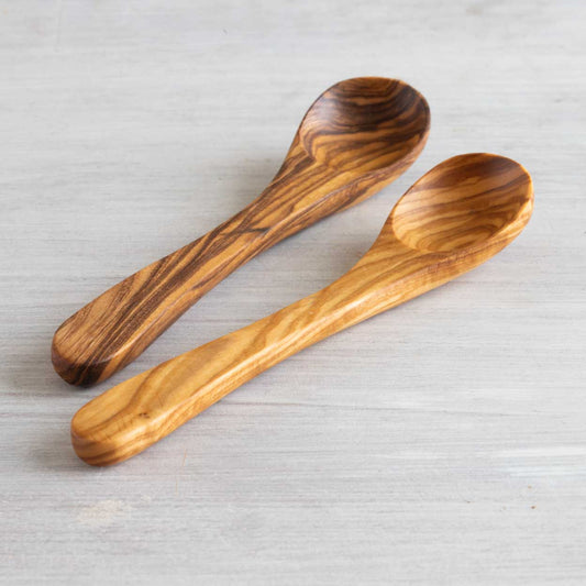 PEPPINO Small table spoon OLIVE WOOD HANDCRAFTED - Jamailah